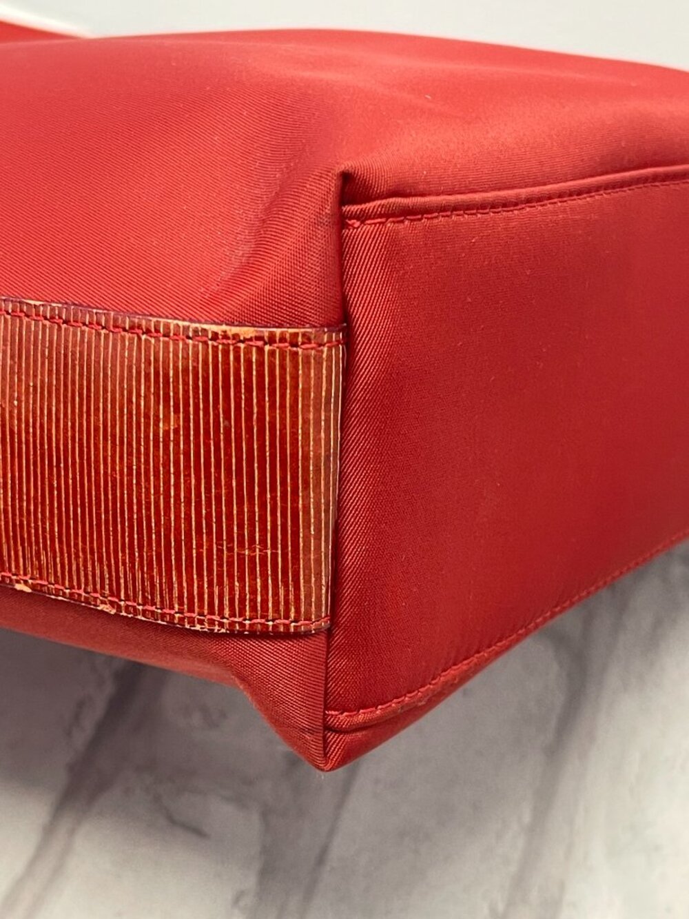 Givenchy Vintage Nylon Shoulder Bag w/ Leather Trim in Red - Preowned - Picture 9 of 15